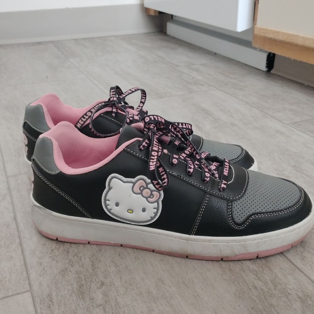 Hello Kitty Sanrio Black and Pink Sneakers